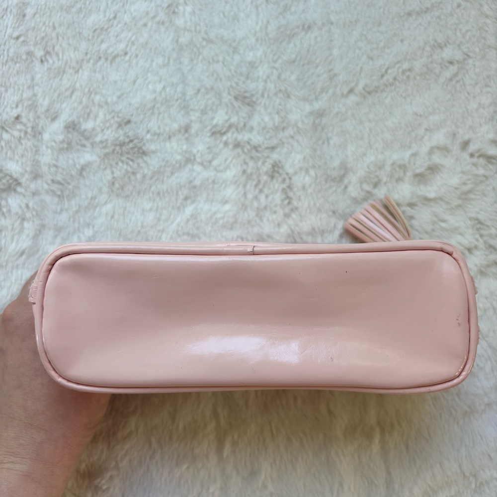 GUESS Blush Quilted Cosmetic Bag with Heart Accent - Picture 3 of 7